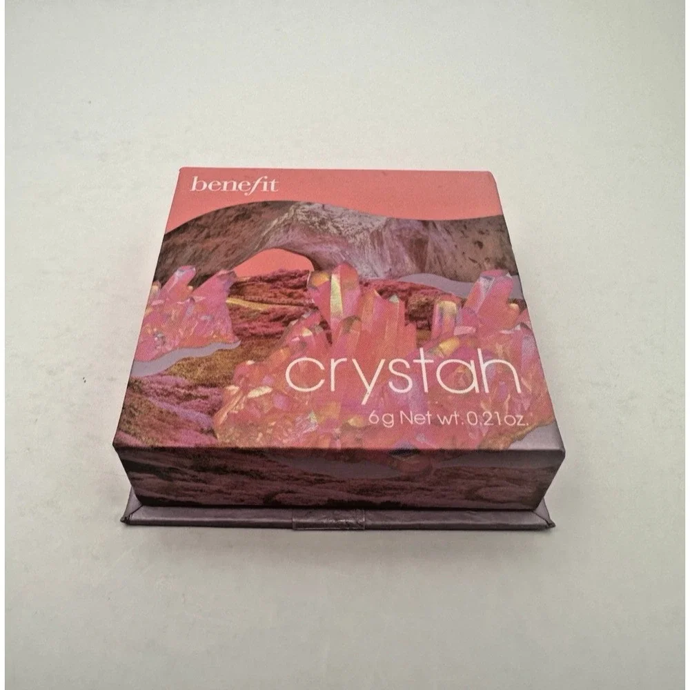 Benefit CRYSTAH Strawberry Pink Blush FULL SIZE w mirror 0.21oz/6g Brand New
